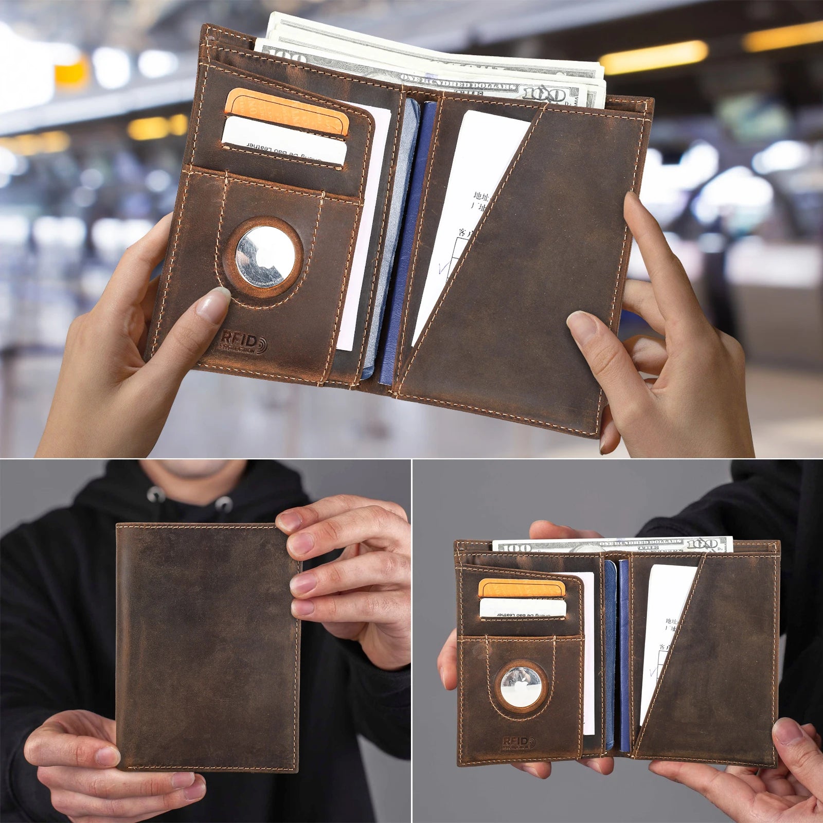 Porte-Passeport Cuir RFID