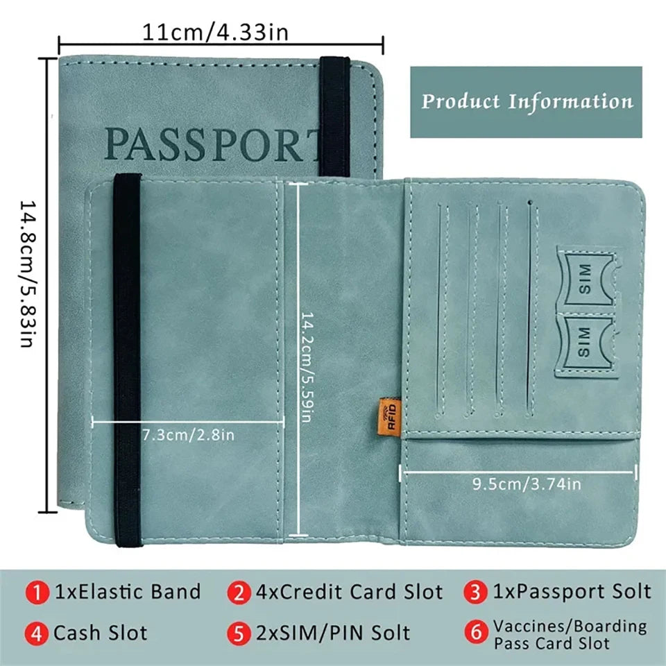 Porte-Passeport Vintage RFID